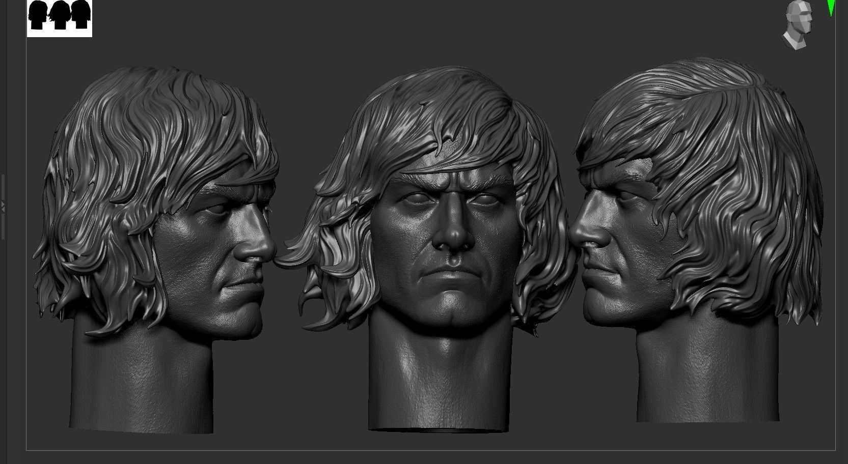 HE-MAN Head 3D print model_4