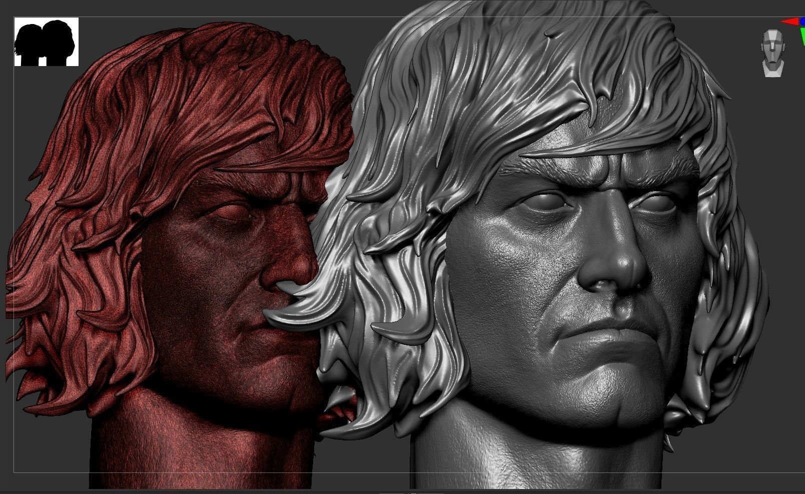 HE-MAN Head 3D print model_8