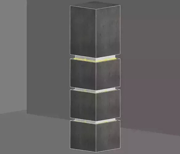 piller tall tower 3D model
