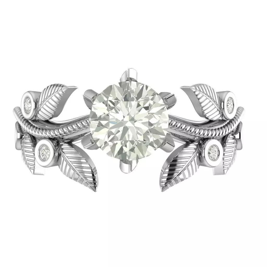 3DM Format White gold ring 3DM design 3D print model