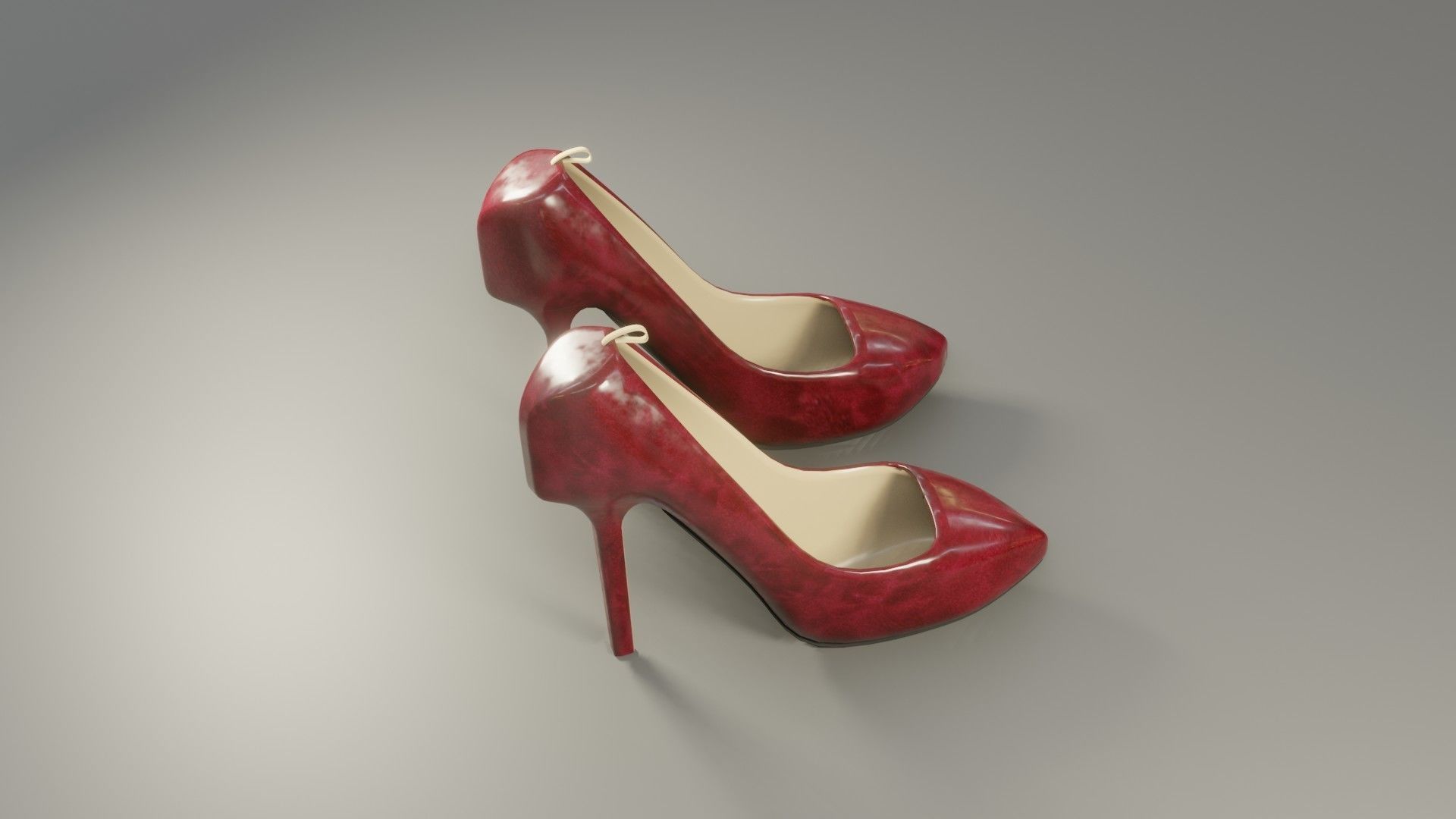 High Heels - Low Poly - PBR Low-poly 3D model_4