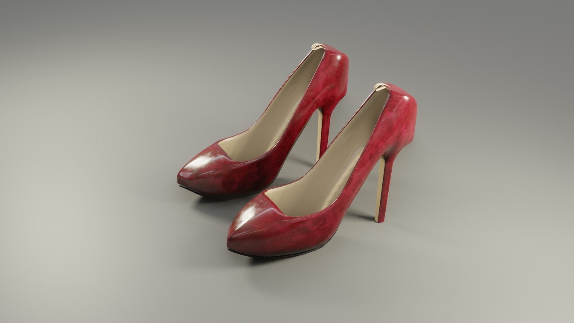 High Heels - Low Poly - PBR Low-poly 3D model_9