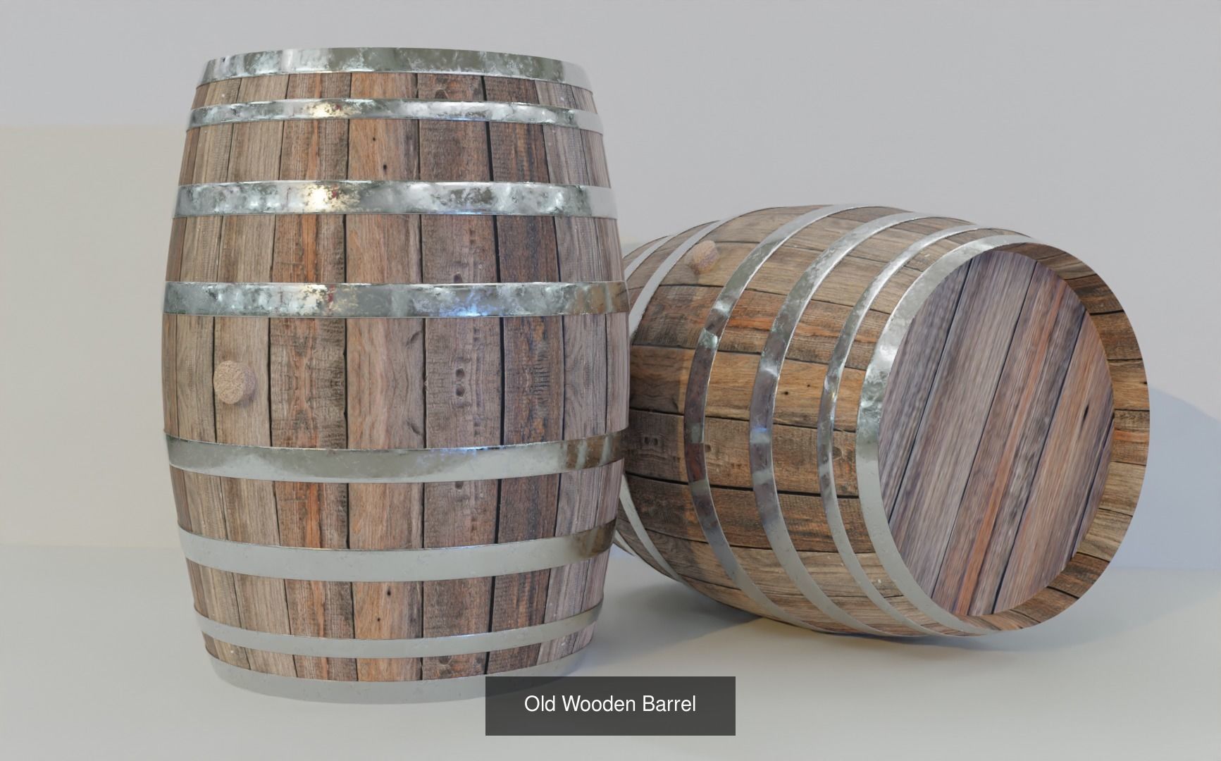 3 Barrel Pack 3D Model Collection_3