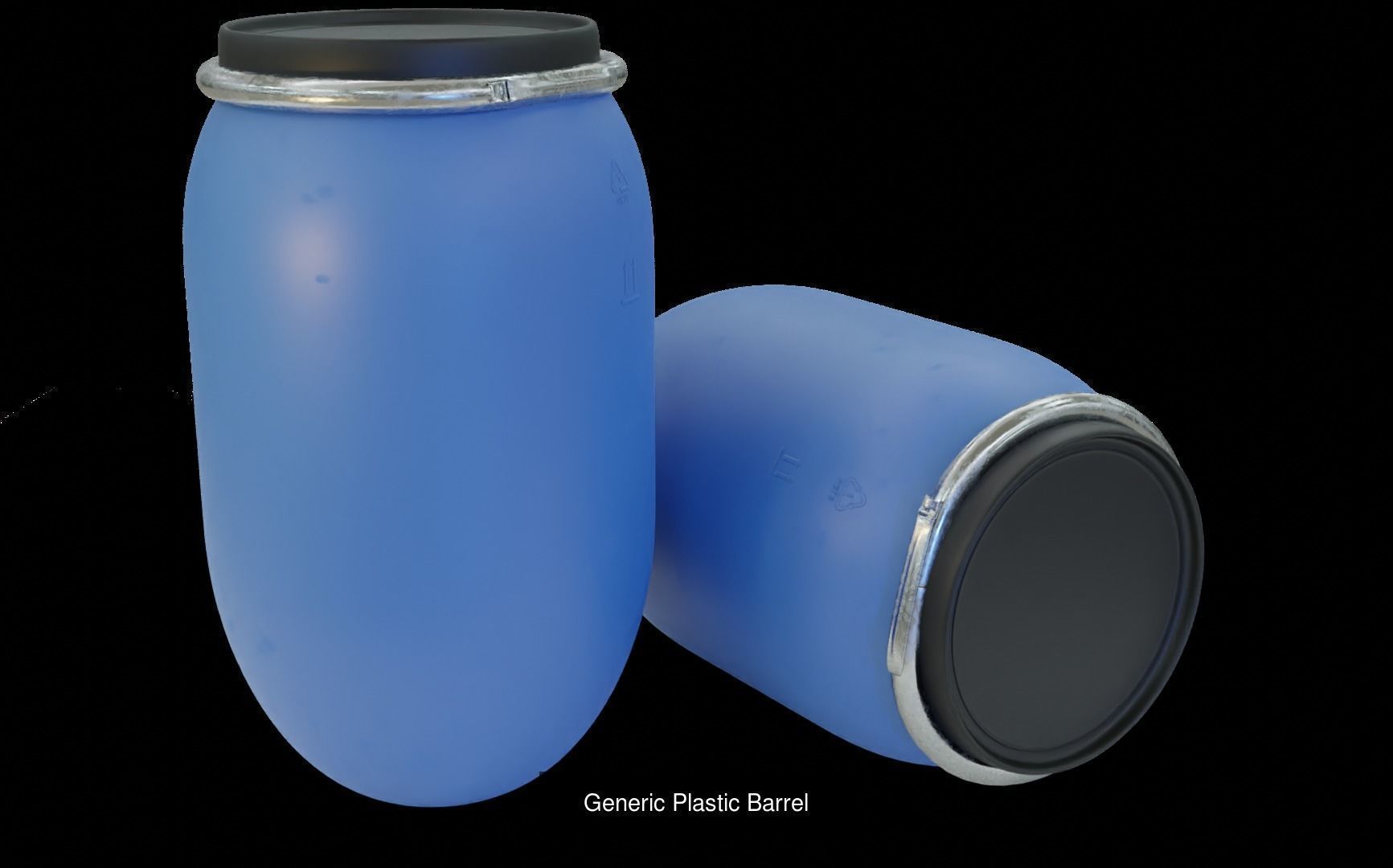 3 Barrel Pack 3D Model Collection_2