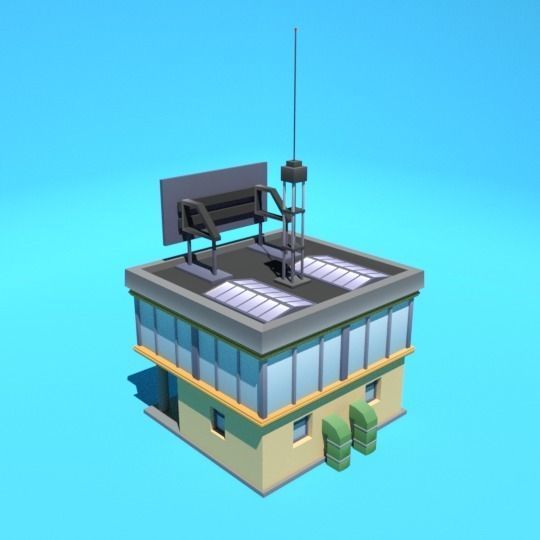 Build House Mini Shop Low-poly Mobile Stylized Cartoon Urban Low-poly 3D model_3