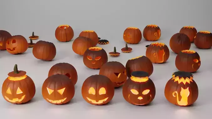 Halloween Pumpkin 3D