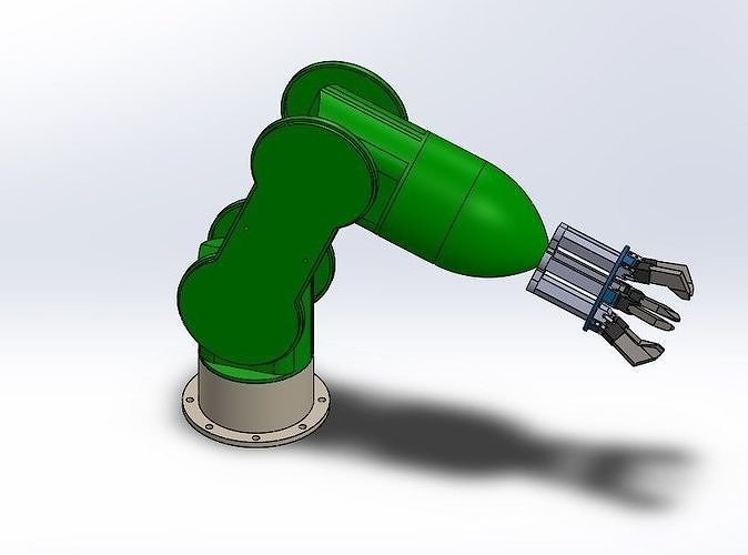 Robotic Arm Low-poly 3D model