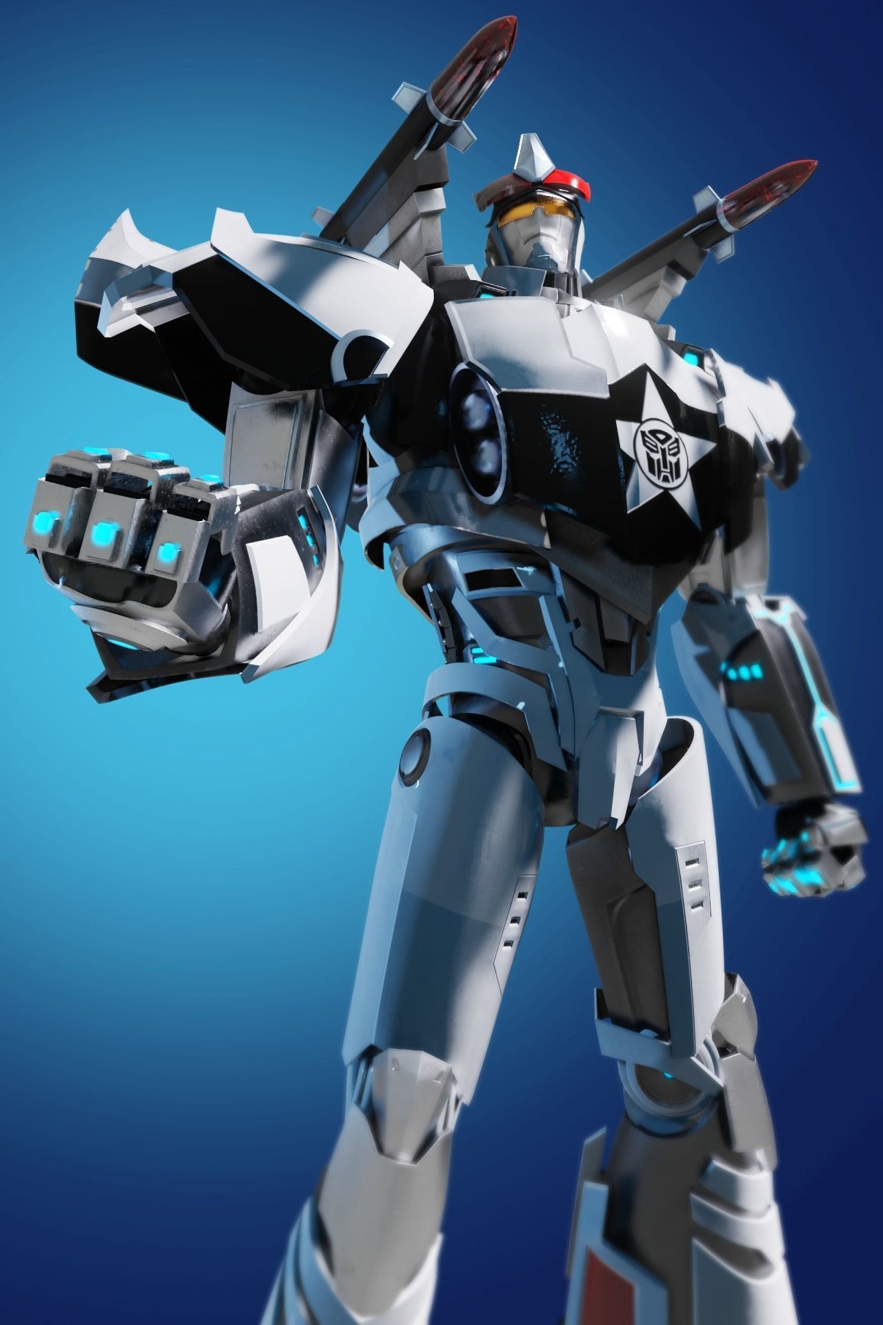3D model Prowl Transformers Prime Character Rig VR / AR / low-poly ...