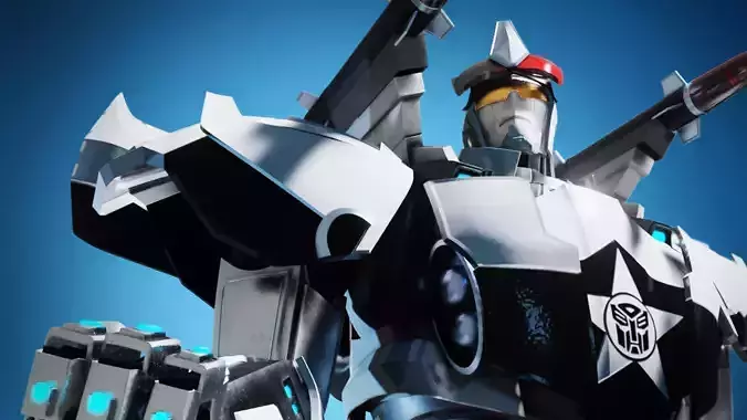 Prowl Transformers Prime Character Rig Low-poly 3D model
