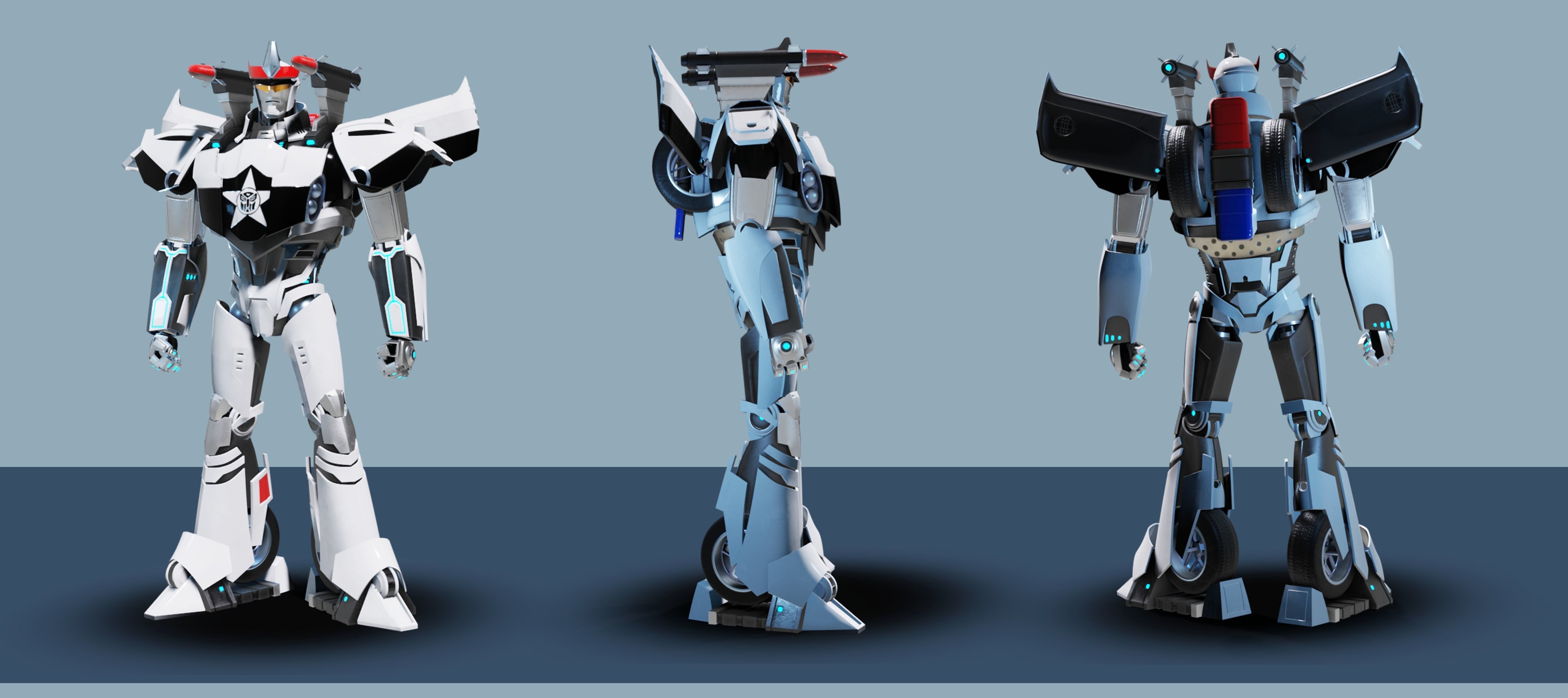 3D model Prowl Transformers Prime Character Rig VR / AR / low-poly ...