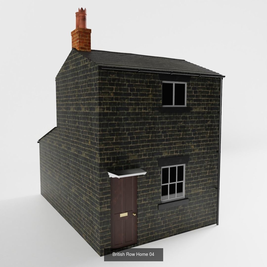 British Row Homes 3D Model Collection_7