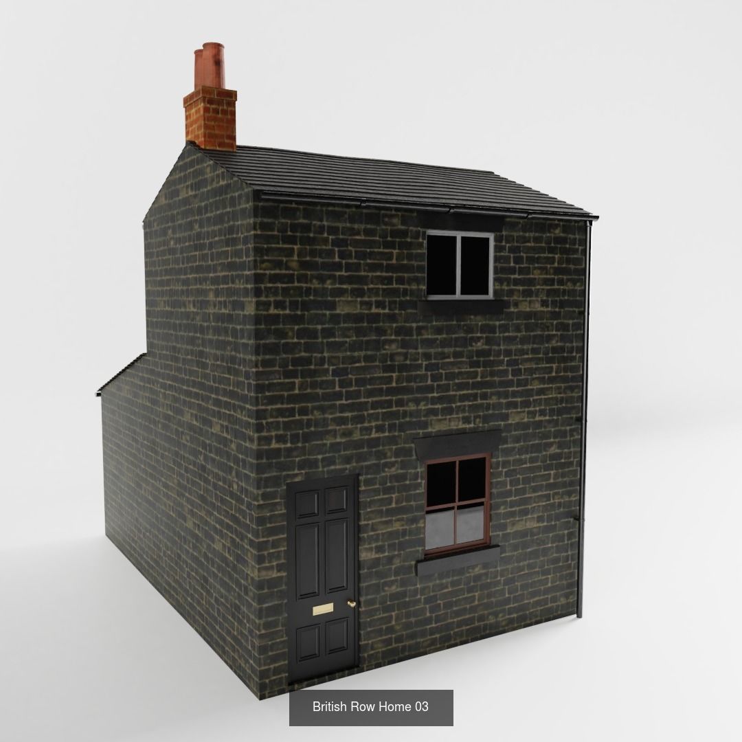 British Row Homes 3D Model Collection_6