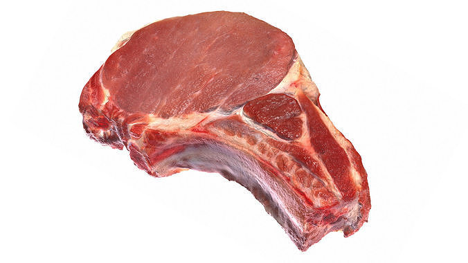 Pork Chop 3D model Low-poly 3D model 5