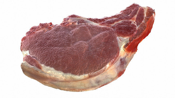 Pork Chop 3D model Low-poly 3D model 6