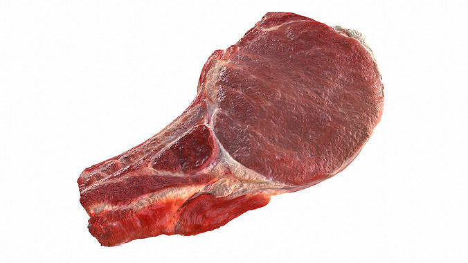 Pork Chop 3D model Low-poly 3D model 2
