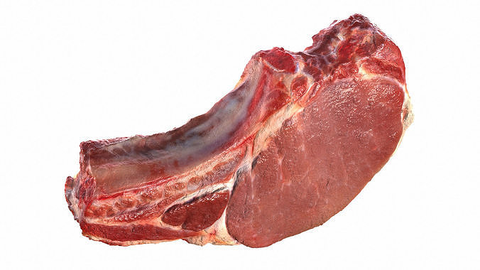 Pork Chop 3D model Low-poly 3D model 7