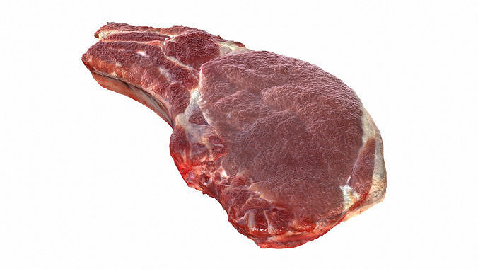 Pork Chop 3D model Low-poly 3D model 4