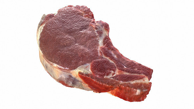 Pork Chop 3D model Low-poly 3D model 3