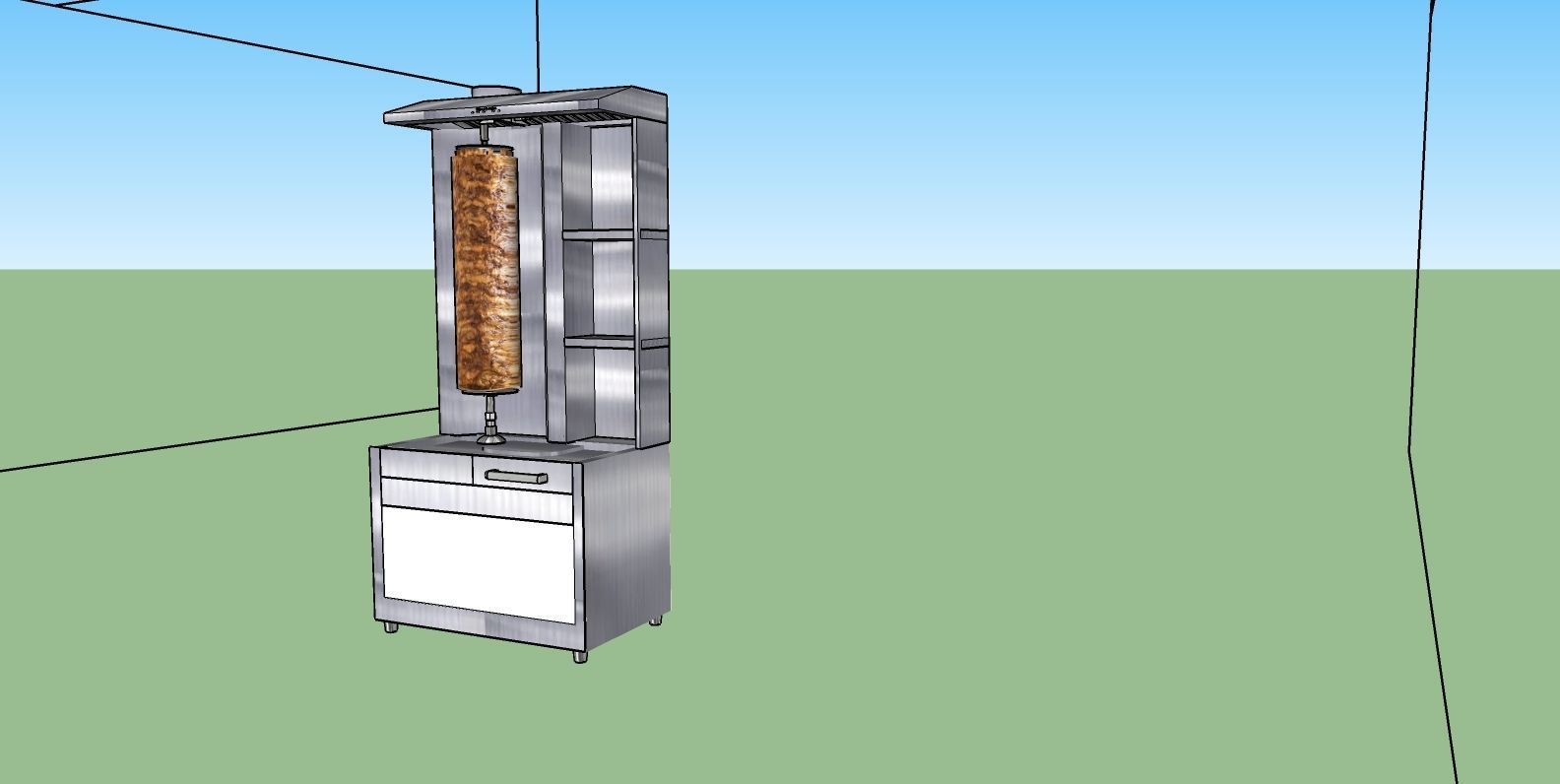 SHAWARMA MACHINE Low-poly 3D model_6