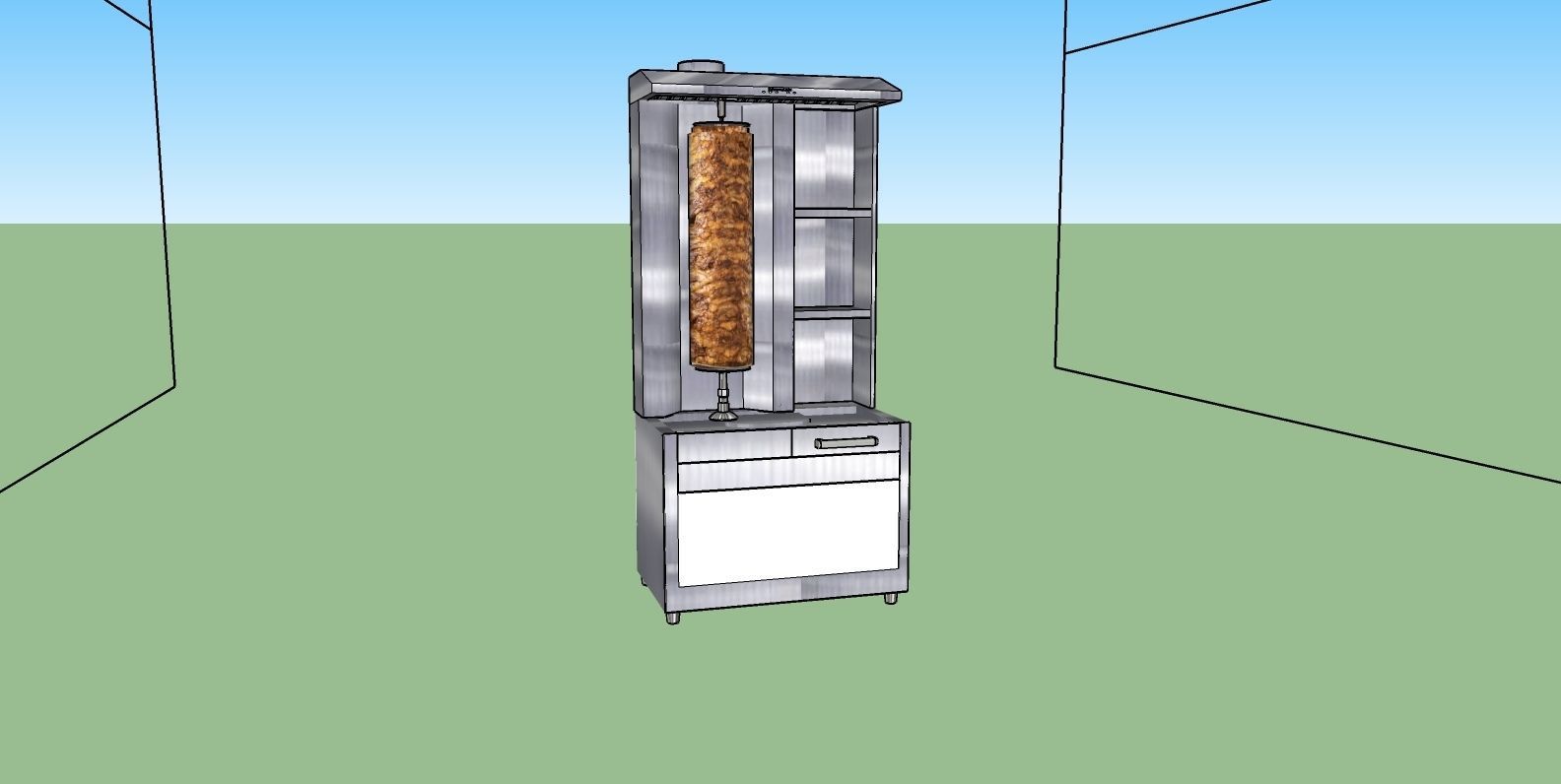 SHAWARMA MACHINE Low-poly 3D model_1