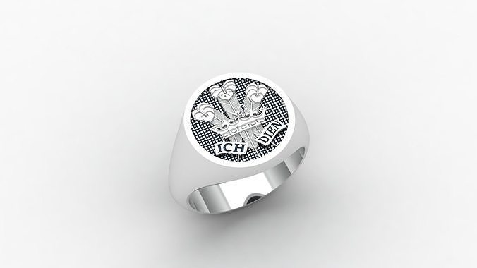 silver ring 422 3D print model