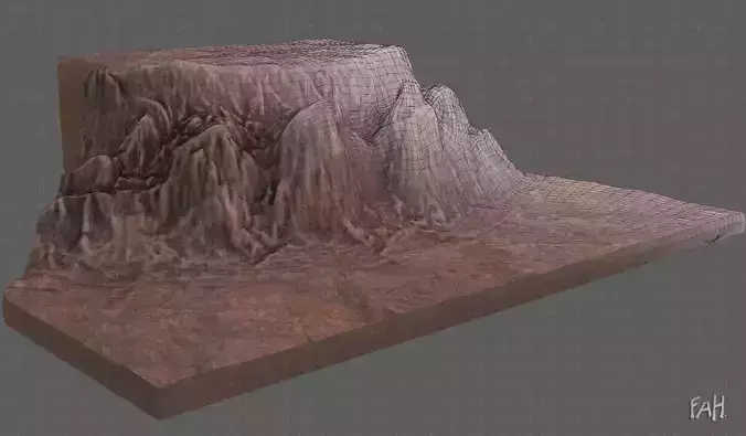 Cliff lowpoly V02