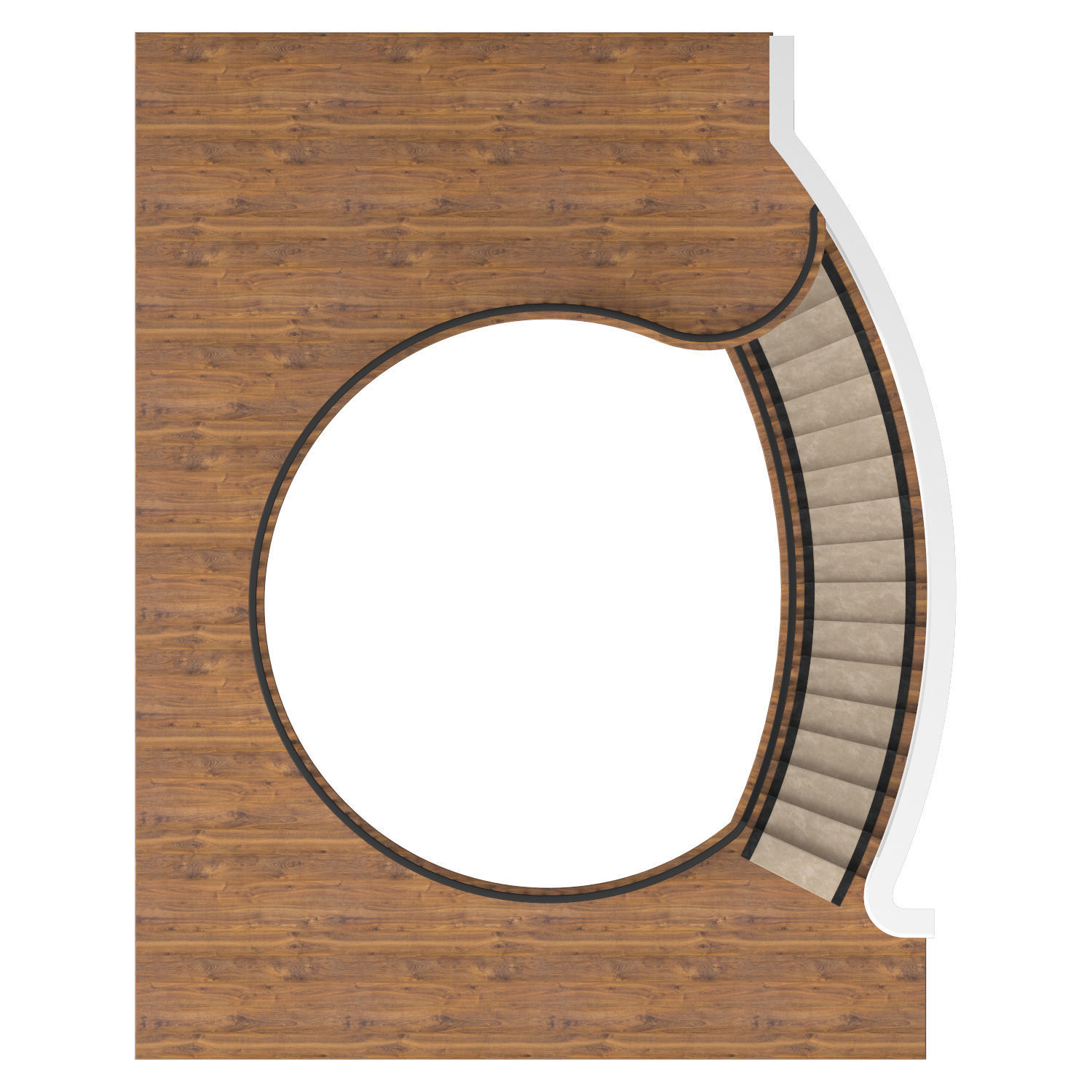 Classic stairs 3 3D model_4