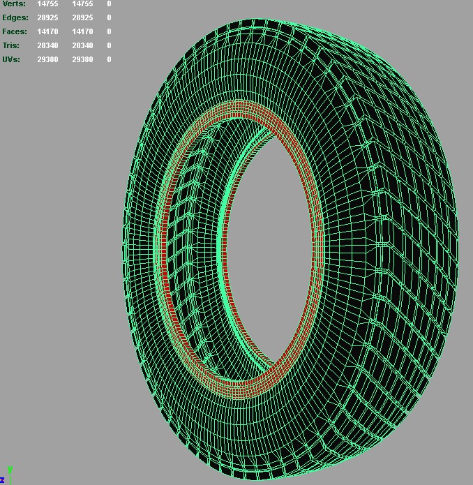 Vintage Classic Sport Tire 3D model_5