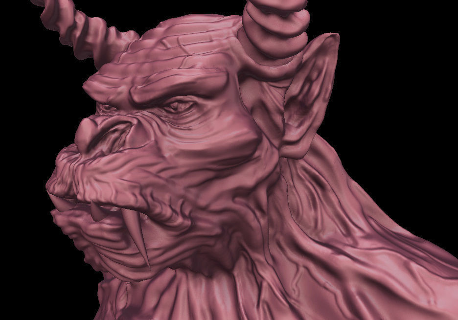 Gorillamonsta head of demon 3D print model_5