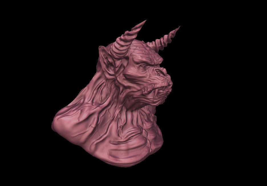 Gorillamonsta head of demon 3D print model_1