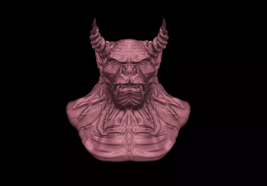 Gorillamonsta head of demon 3D print model_0