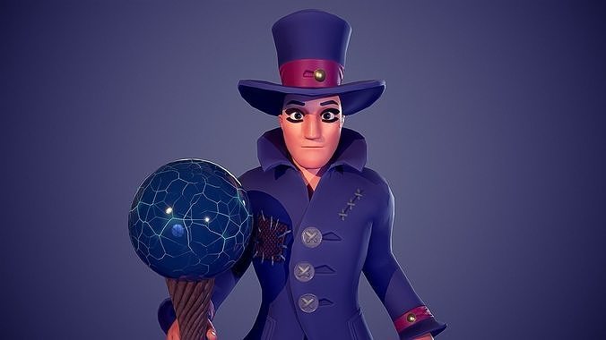 Magical Rob Low-poly 3D model
