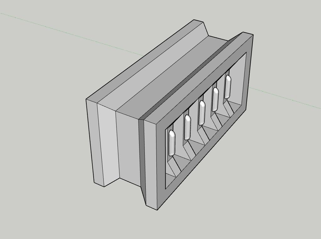 ventilation 5 bar 20x40 cm 3D model_1