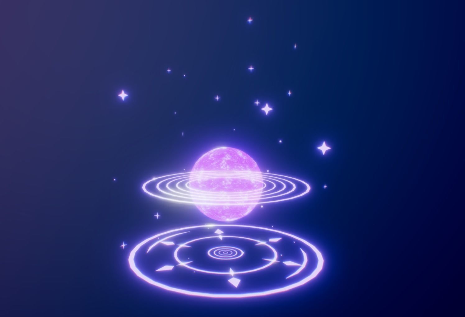 Magic Crystal Animated Low-poly 3D model_11