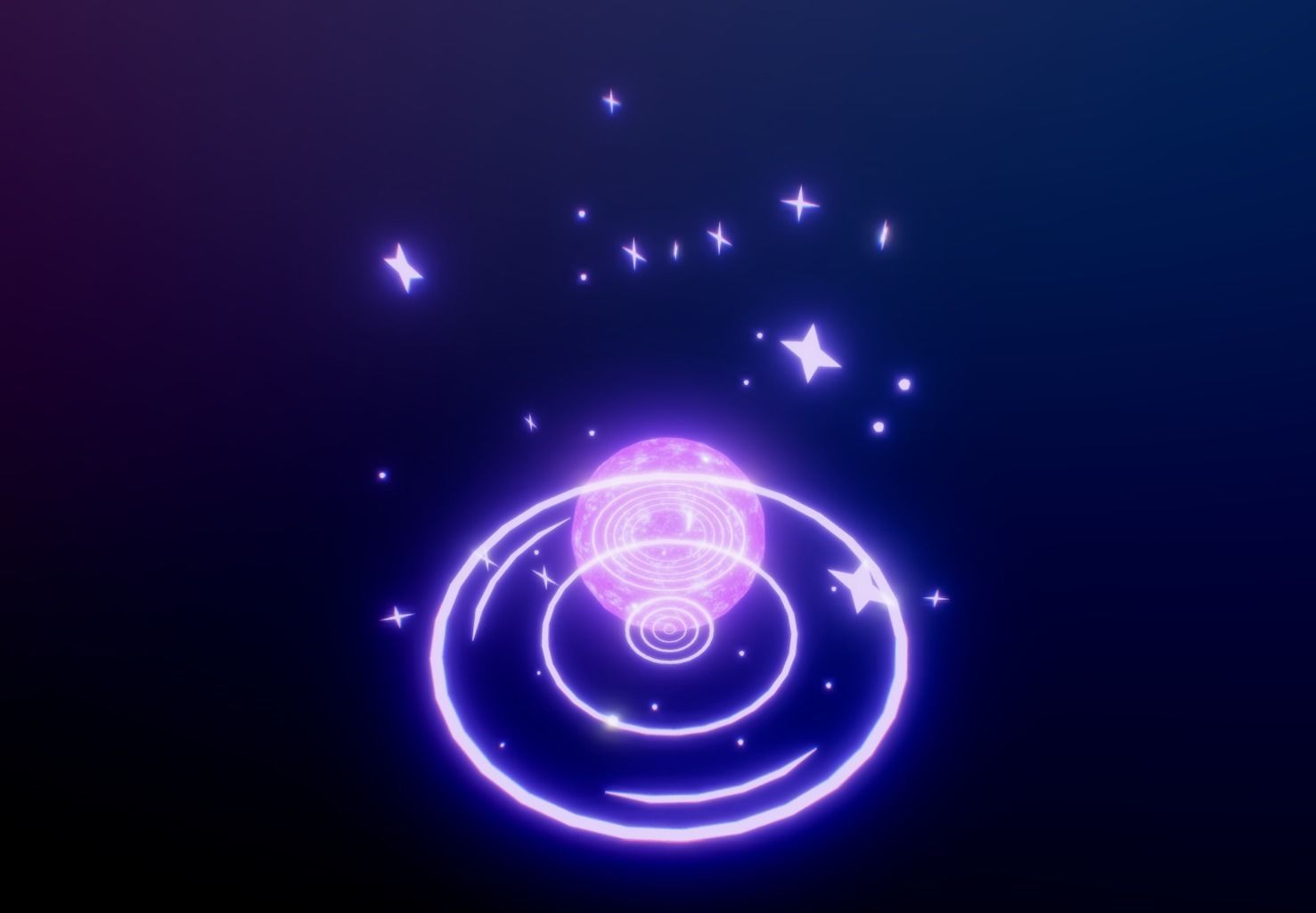 Magic Crystal Animated Low-poly 3D model_3