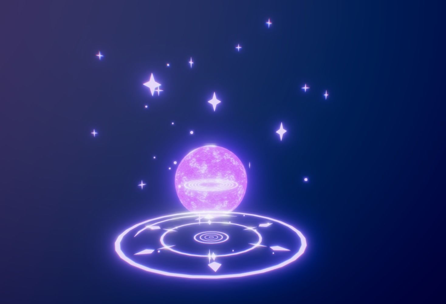 Magic Crystal Animated Low-poly 3D model_2