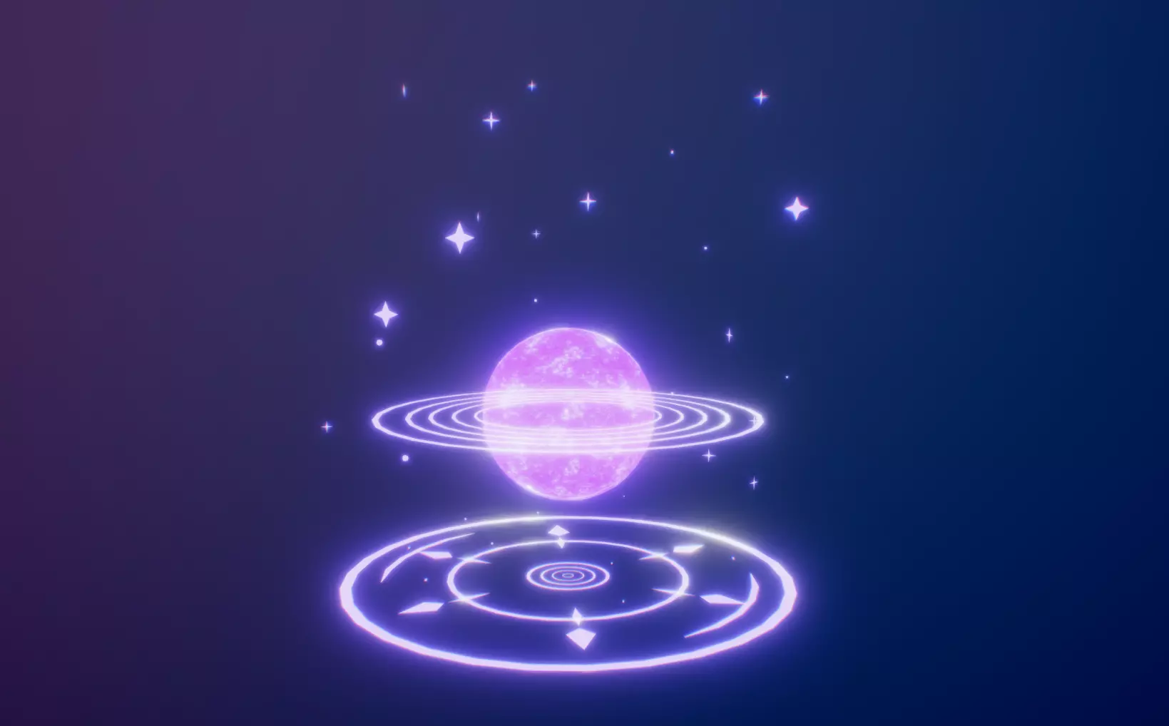 Magic Crystal Animated Low-poly 3D model_0