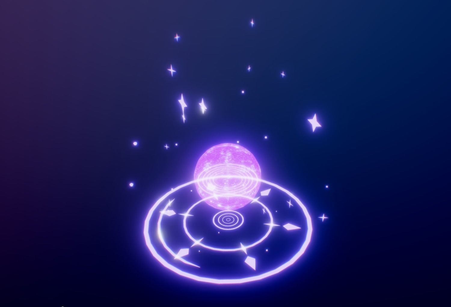 Magic Crystal Animated Low-poly 3D model_5