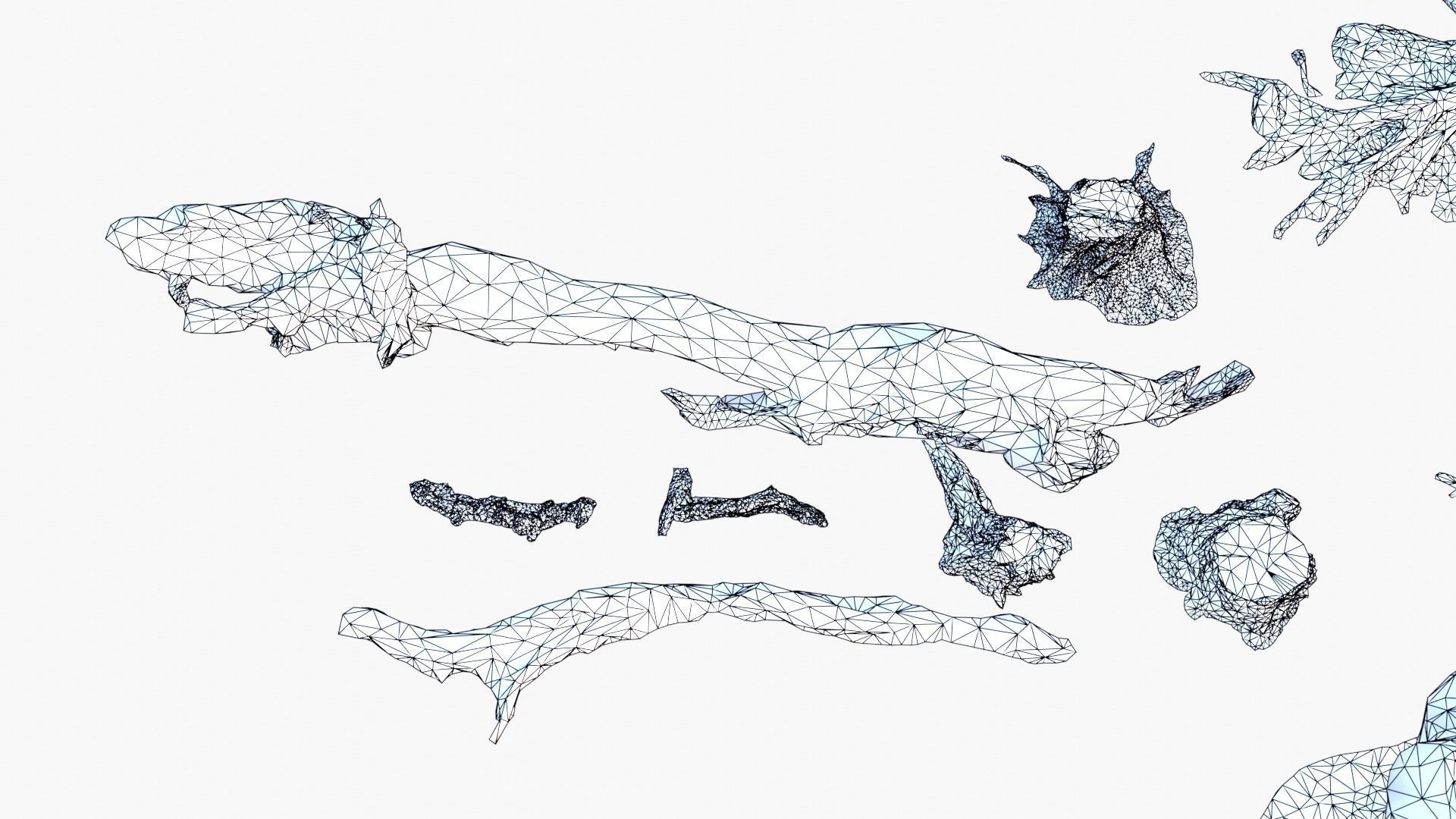 Lowpoly 3d Scanned Pine Trunks - Pinus Pinea and Pinaster Low-poly 3D model_7