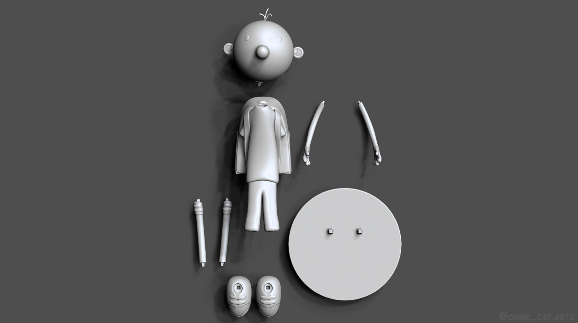 Wimpy Kid 3D model - Fan Art 3D print model_4