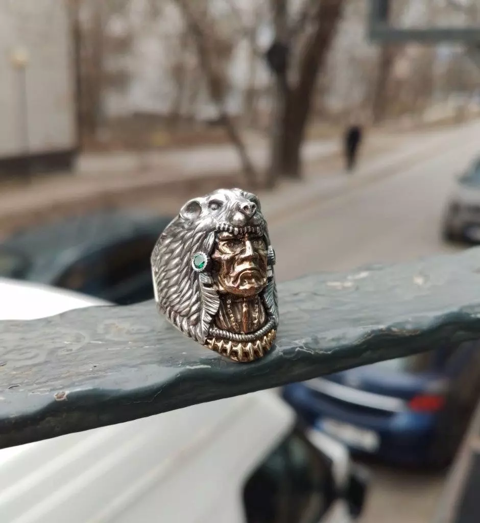 Bear Indian ring 3D print model
