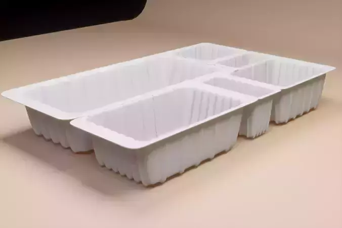 FOOD DISPOSAL 6 PCS TRAY Low-poly 3D model