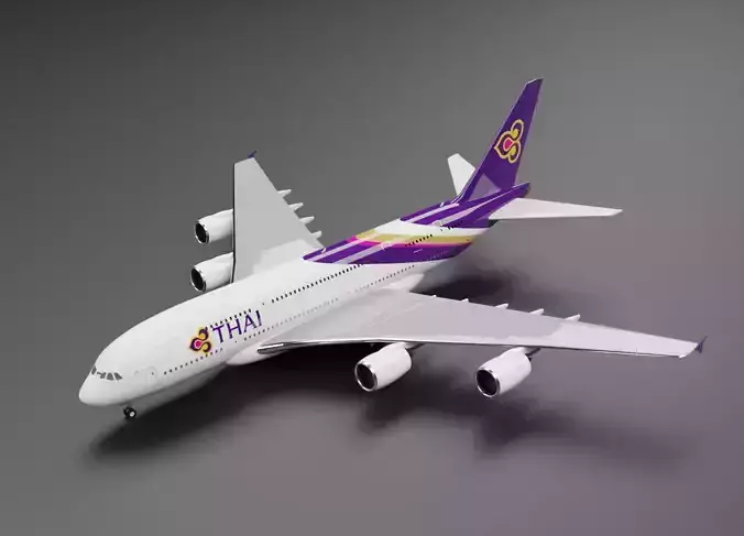 Airbus A380-800 THAI Livery 3D model | CGTrader