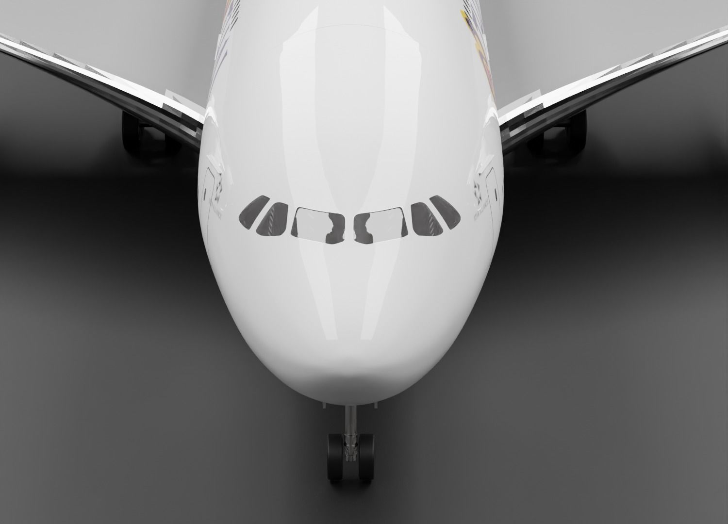 Airbus A380-800 THAI Livery 3D model_4