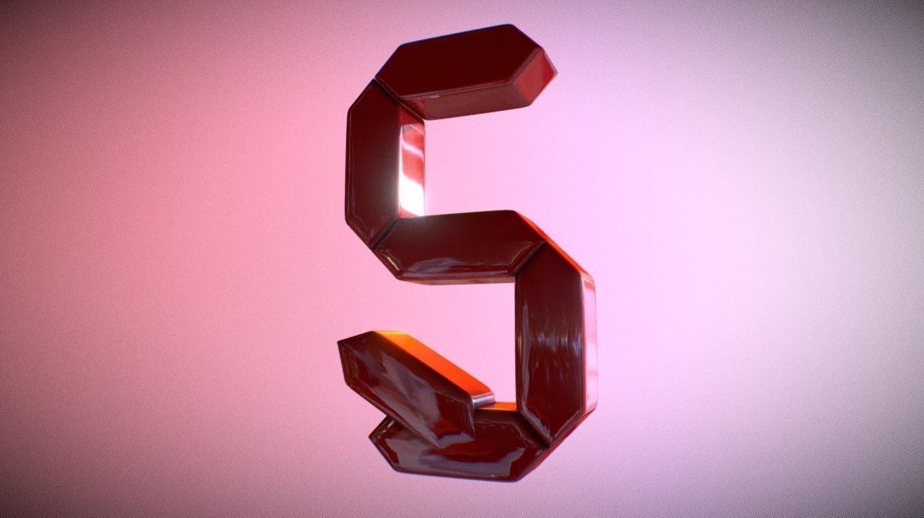 Ten Sec countdown video timer 3D animation from nine to zero 3D model_2