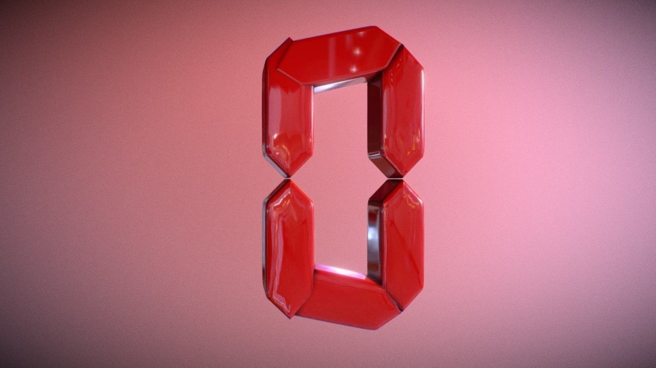 Ten Sec countdown video timer 3D animation from nine to zero 3D model_4