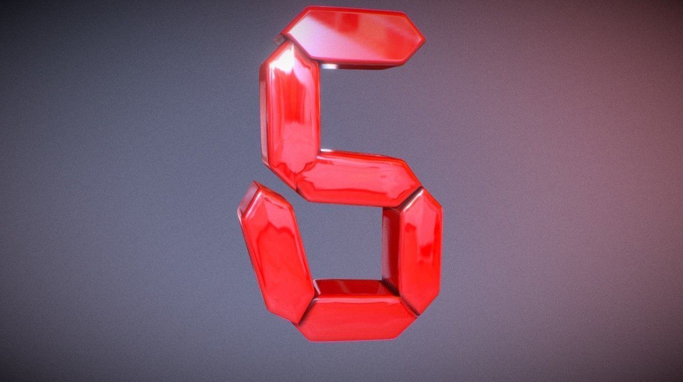 Ten Sec countdown video timer 3D animation from nine to zero 3D model_8