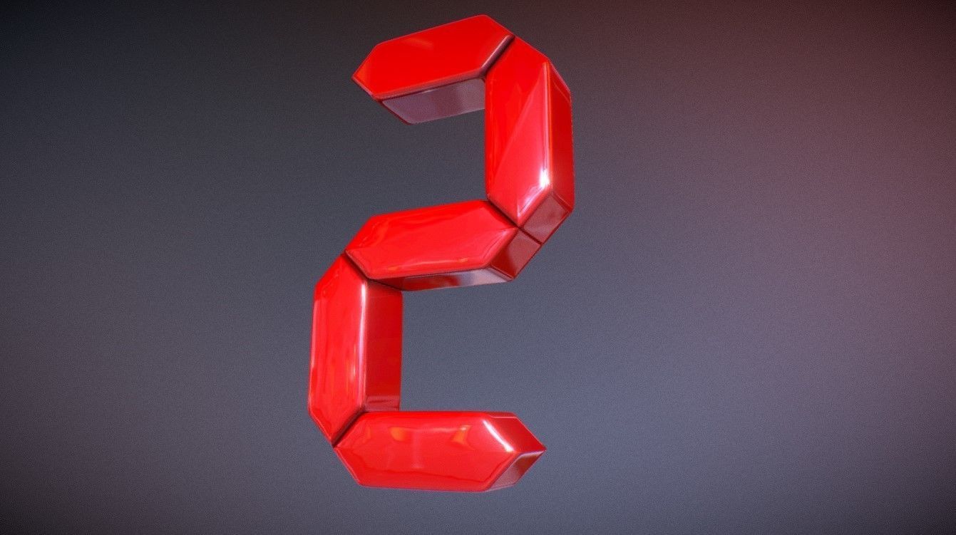 Ten Sec countdown video timer 3D animation from nine to zero 3D model_7