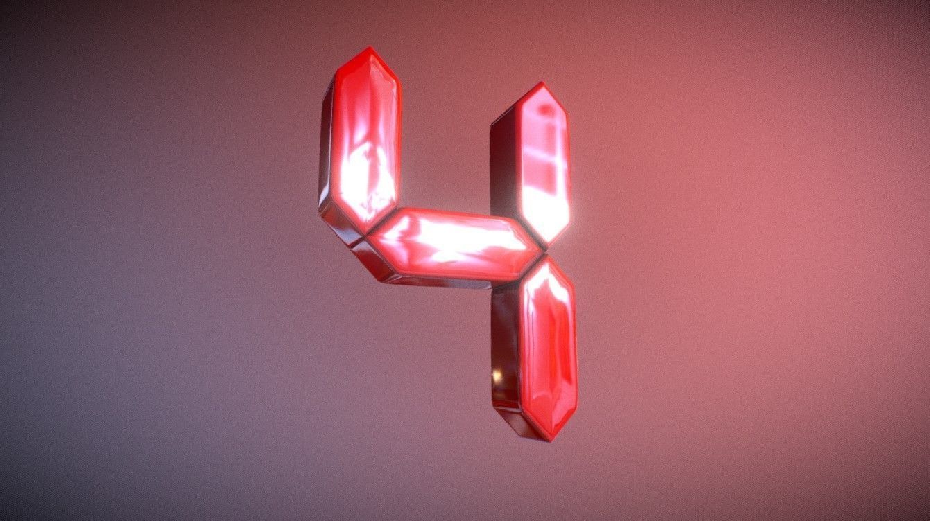 Ten Sec countdown video timer 3D animation from nine to zero 3D model_6