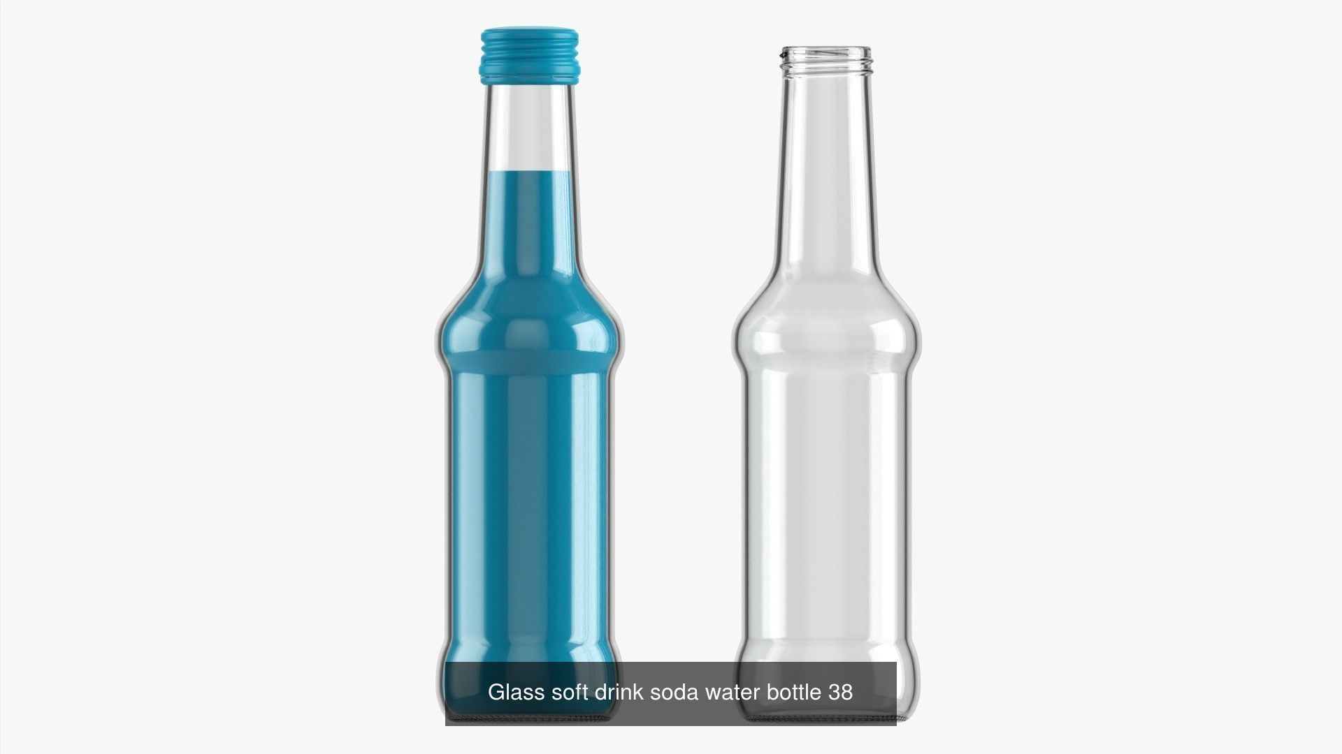 Glass soft drink bottles Vol1 3D Model Collection_11